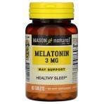 Мелатонин 3 мг Melatonin Mason Natural 60 таблеток: цены и характеристики