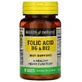 Фолиевая кислота B6 и B12 Folic Acid B6 & B12 Mason Natural 90 таблеток