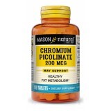Хром Пиколинат 200 мкг Chromium Picolinate Mason Natural 100 таблеток