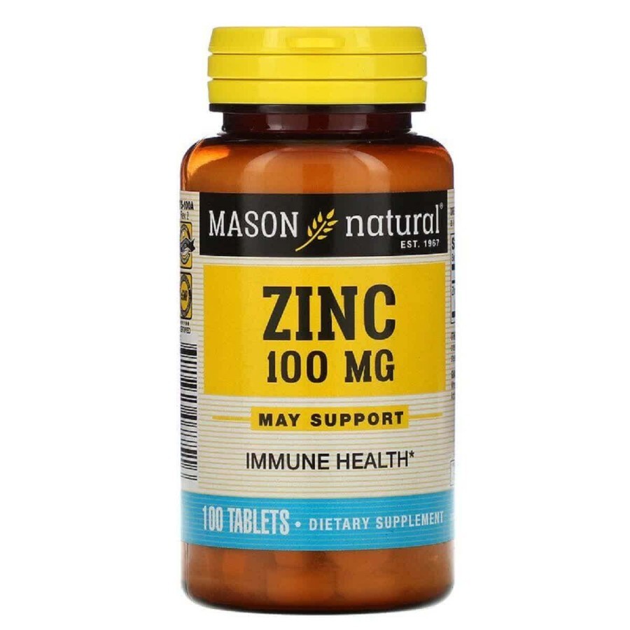 Цинк 100 мг Zinc Mason Natural 100 таблеток: ціни та характеристики