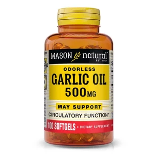 Часникова олія 500 мг Garlic Oil Mason Natural 100 гелевих капсул