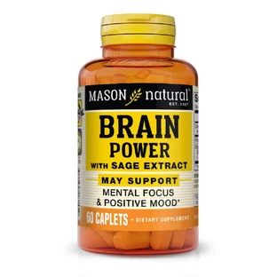Шавлії екстракт Сила мозку Brain power with sage extract Mason Natural 60 капсул