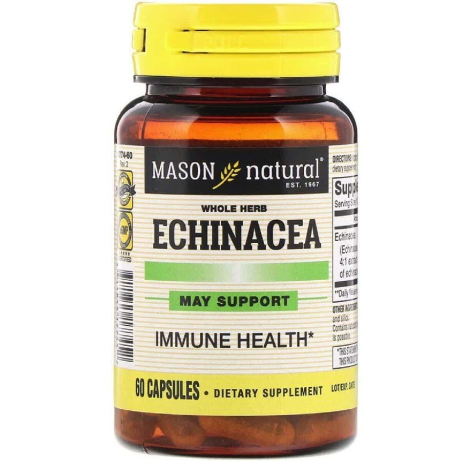 Ехінацея Echinacea Mason Natural 60 капсул: ціни та характеристики