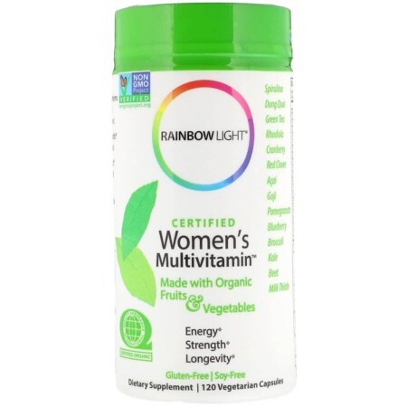 Мультивитамины для женщин сертифицированные Certified Women's Multivitamin Rainbow Light 120 вегетарианские капсулы