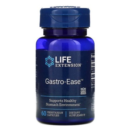 Відновлення Шлунка Gastro-Ease Life Extension 60 вегетаріанських капсул