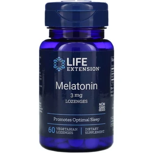 Мелатонін Melatonin Life Extension 3 мг 60 вегетаріанських льодяників