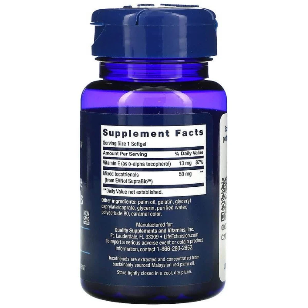 Витамин Е Супер абсорбируемые Токотриенолы Super Absorbable Tocotrienols Life Extension 60 капсул : цены и характеристики