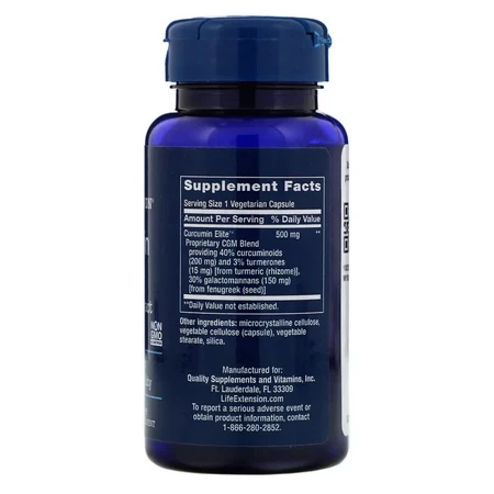 Экстракт куркумы Curcumin Elite Life Extension 30 растительных капсул: цены и характеристики