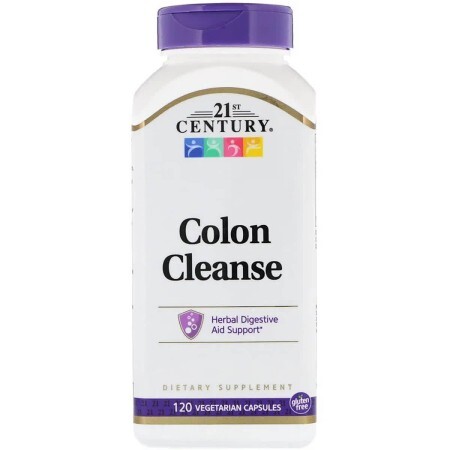 Очищение кишечника Colon cleanse 21st Century 120 вегетарианских капсул
