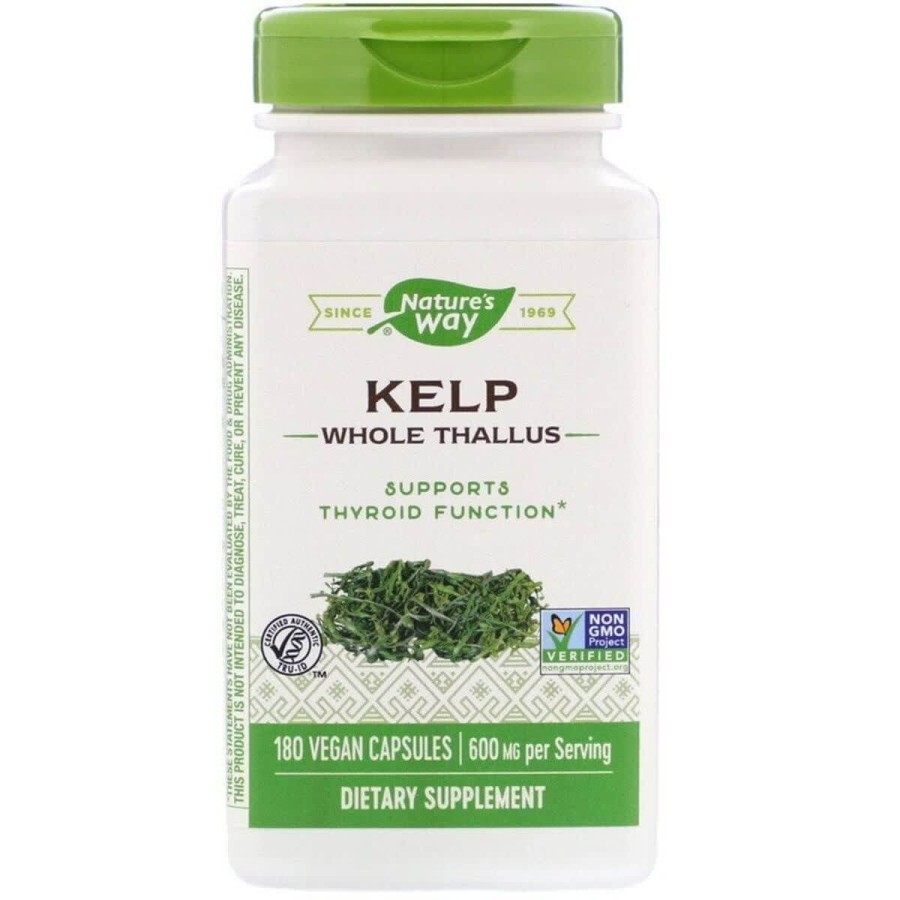 Ламинария Kelp Nature's Way 600 мг 180 капсул: цены и характеристики