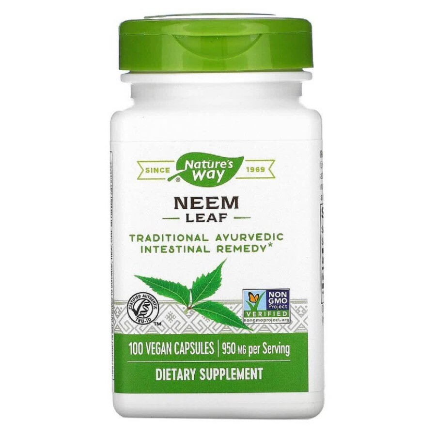 Лист Нима 950 мг Neem Leaf Nature's Way капс. №100: цены и характеристики