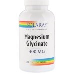 Гліцинат Магнію Magnesium Glycinate 400 мг Solaray 240 Вегетаріанських Капсул: ціни та характеристики