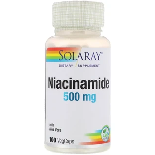 Ниацинамид (В3) Niacinamide 500 мг Solaray 100 капсул