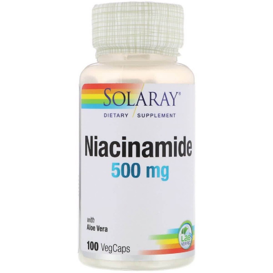 Ниацинамид (В3) Niacinamide 500 мг Solaray 100 капсул: цены и характеристики
