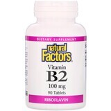 Витамин В2 Рибофлавин Natural Factors 100 мг 90 Таблеток