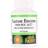 Ензим Лактази Lactase Enzyme Natural Factors 9000 FCC ALU 60 Капсул