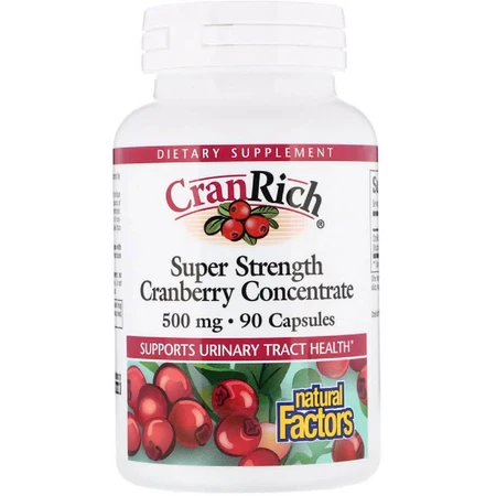 Журавлинний супер концентрат CranRich Natural Factors 500 мг 90 капсул: ціни та характеристики