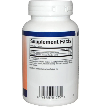 Лютеин 40 мг Lutein Natural Factors 60 гелевых капсул: цены и характеристики