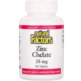 Хелатный Цинк 25 мг Natural Factors 90 таблеток