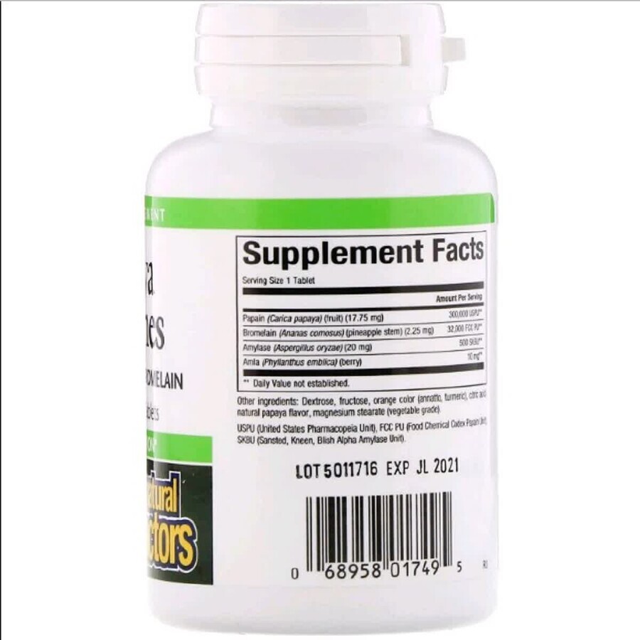 Ензими Папайї Papaya Enzymes Natural Factors 120 Таблеток: ціни та характеристики