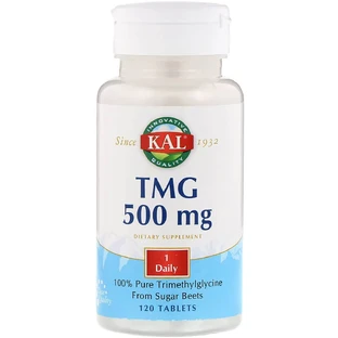 Триметилглицин TMG (ТМГ) 500 мг KAL 500 mg 120 таблеток