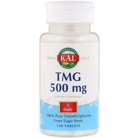 Триметилглицин TMG (ТМГ) 500 мг KAL 500 mg 120 таблеток