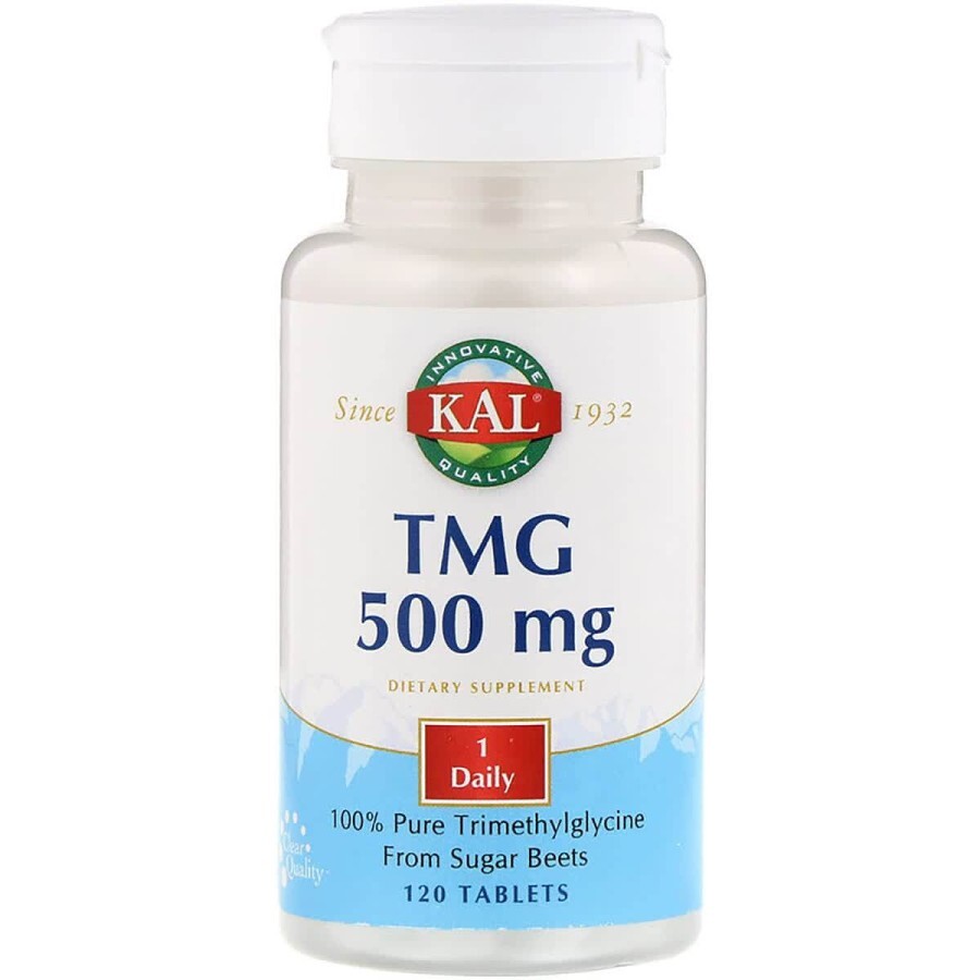 Триметилглицин TMG (ТМГ) 500 мг KAL 500 mg 120 таблеток: цены и характеристики