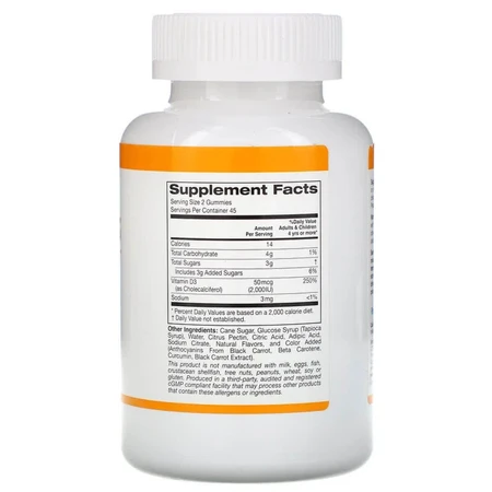 Вітамін D3 2000 МО ягідно-фруктовий смак California Gold Nutrition 90 жувальних цукерок: ціни та характеристики