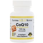 Коэнзим Q10 CoQ10 California Gold Nutrition 100 мг 30  вегетарианских капсул: цены и характеристики