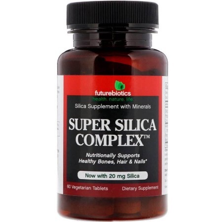 Питательный комплекс для поддержки здоровья костей волос и ногтей Super Silica Complex FutureBiotics 60 вегетарианских таблеток