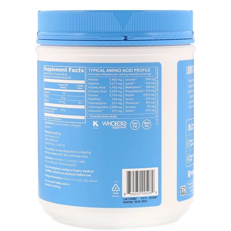 Пептиды коллагена без ароматизаторов Vital Proteins Collagen Peptides Unflavored 12 унций (567г): цены и характеристики