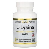 L-Лізин L-Lysine California Gold Nutrition 500 мг 60 рослинних капсул