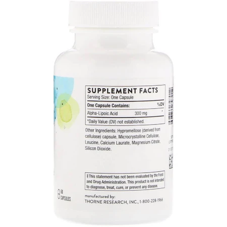 Альфа-Липоевая Кислота Alpha-Lipoic-Acid Thorne Research 60 Капсул: цены и характеристики