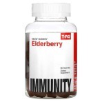 Бузина смак малини Elderberry T-RQ 60 жувальних цукерок: ціни та характеристики