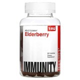 Бузина смак малини Elderberry T-RQ 60 жувальних цукерок