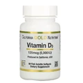 Вітамін D3 5000 МО (125 мкг) California Gold Nutrition 90 желатинових капсул