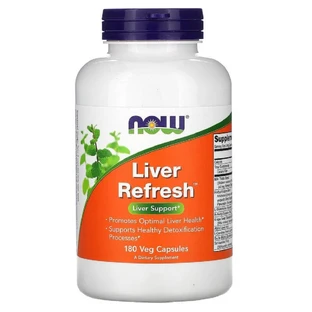 Витамины для обновления печени Liver Refresh  Now Foods 180 вегетарианских Капсул