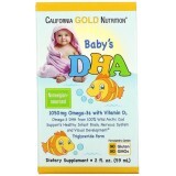 Дитячий DHA Омега-3 з Вітаміном D3 Baby's DHA Omega-3s with Vitamin D3 California Gold Nutrition 59 мл (2 рідких унції)