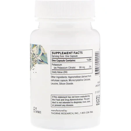 Калий Цитрат Potassium Citrate Thorne Research 90 капсул: цены и характеристики