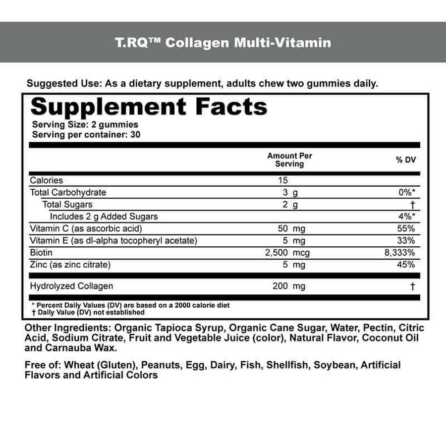 Коллаген с Мультивитаминами фруктовый вкус Collagen Multivitamin T-RQ 60 жевательных конфет: цены и характеристики