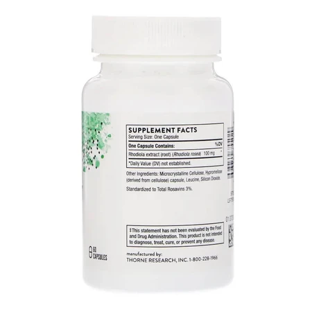 Родіола Rhodiola 100 мг Thorne Research 60 капсул.: ціни та характеристики
