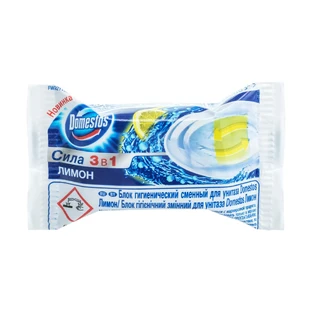 Сменный туалетный блок для унитаза Domestos Лимон 40 г
