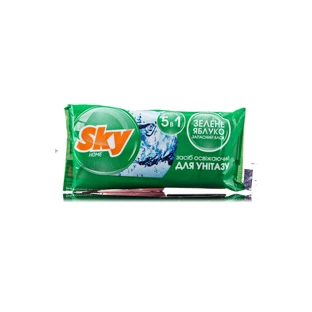 Сменный туалетный блок для туалета Sky Style Зеленое яблоко, 40г