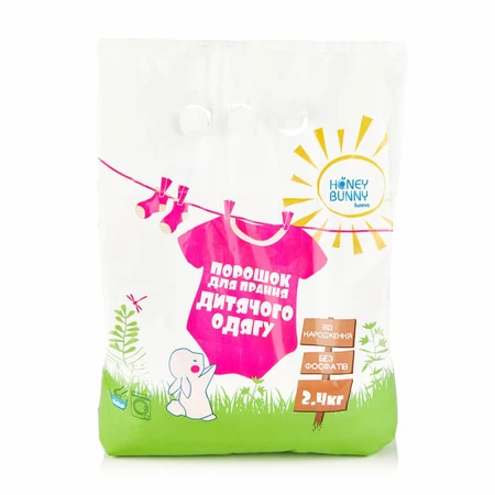 Стиральный порошок Honey Bunny home для детского белья, без фосфатов, 2.4 кг: цены и характеристики