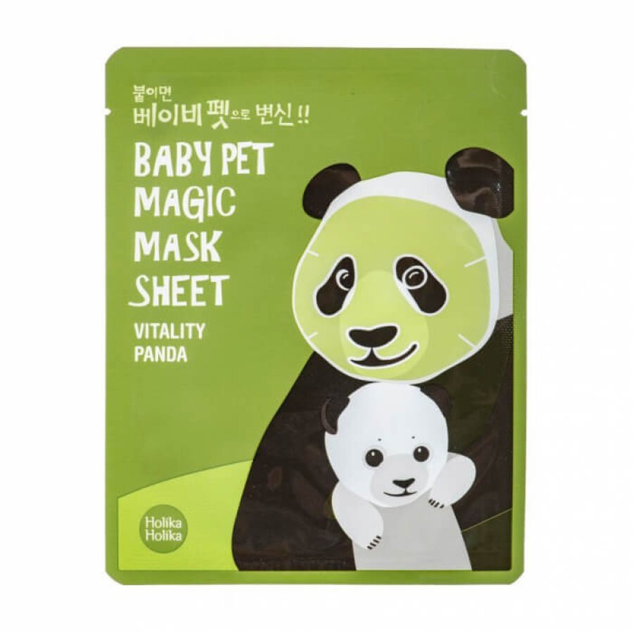 Тканинна маска Holika Holika Baby Pet Magic Mask Sheet Panda поживна, 22 мл: ціни та характеристики