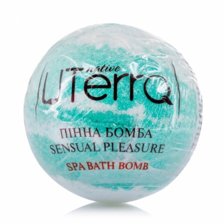 Бомба для ванны Uterra native Sensual pleasure, зеленая, 140 г