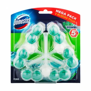 Туалетный блок для унитаза Domestos Power 5 Свежесть хвои 3 х 55 г