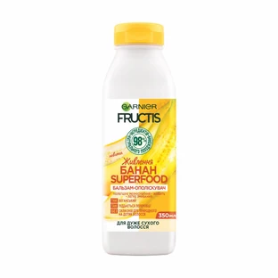 Бальзам-ополіскувач Garnier Fructis Superfood Банан для живлення дуже сухого волосся, 350 мл
