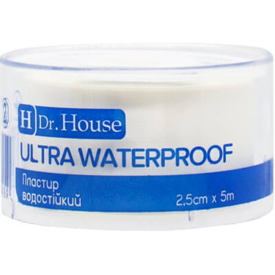 Пластир Dr. House Waterproof водостійкий розмір 2,5 см х 5 м 1 шт: ціни та характеристики