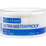 Пластир Dr. House Waterproof водостійкий розмір 2,5 см х 5 м 1 шт